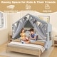preview thumbnail 7 of 19, Costway Kids Play Tent with Door Curtains Windows Star Lights Colorful - See Details