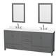 Option Dark Gray / White Quartz Top / Brushed Chrome