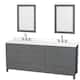 Option Dark Gray / White Quartz Top / Brushed Chrome