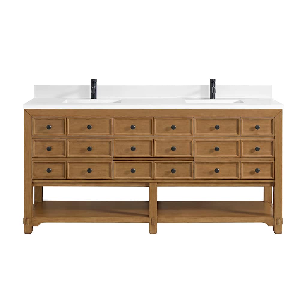 James Martin Vanities 505-V72-1WZ Malibu 72" Free Standing Double