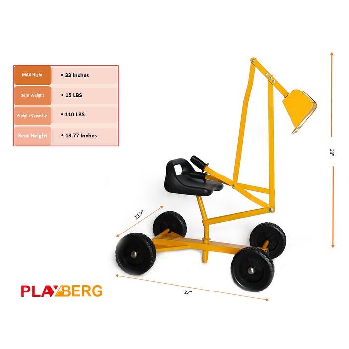 Metal Sand Digger Toy Crane with wheels