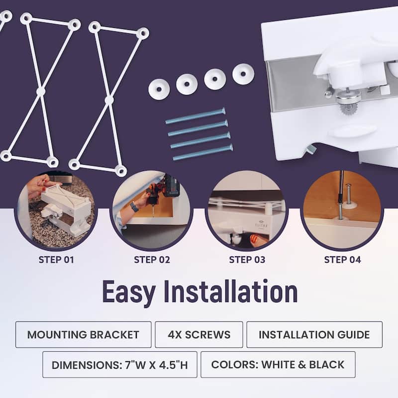Elitra 4 in 1 Under the Cabinet Mounted Electric Can Opener