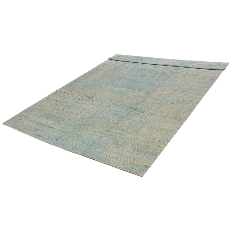 ECARPETGALLERY Hand-knotted Finest Peshawar Ziegler Blue Wool Rug - 9'5 x 13'10