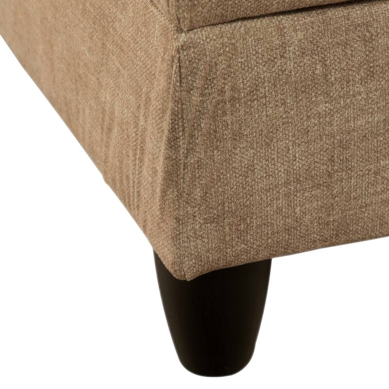 KISRAIS 34" Wide Upholstered Storage Ottoman