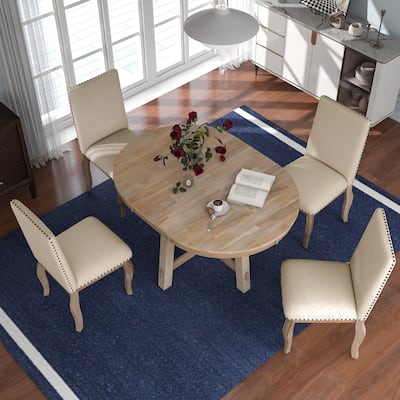 5-Piece Farmhouse Dining Table Set