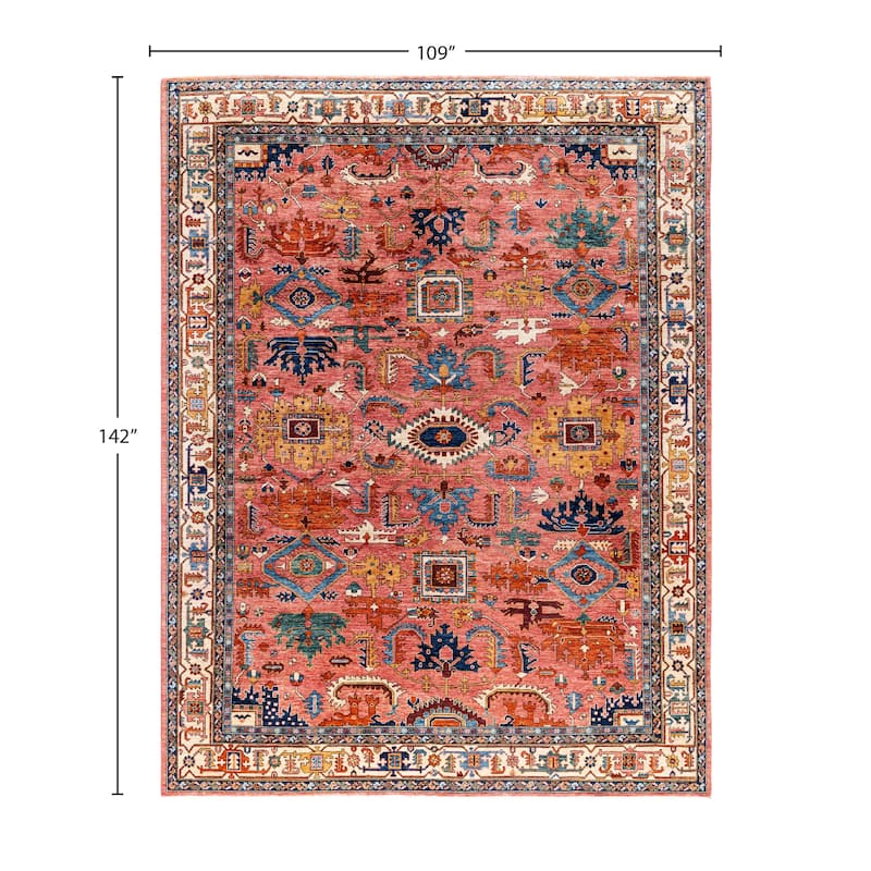 Serapi One-of-a-Kind Hand-Knotted Area Rug - Pink - 9' 1" x 11' 10"