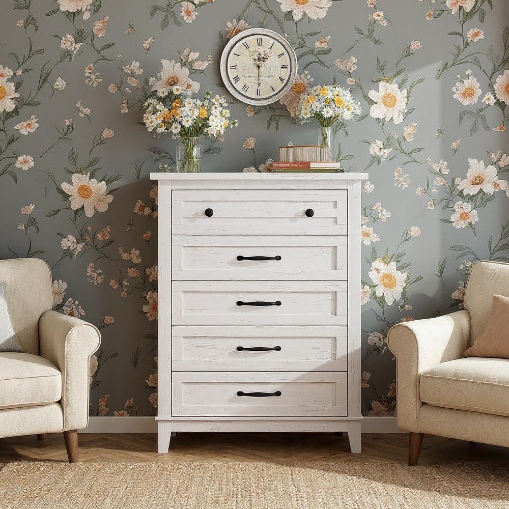 41.3" Tall Vertical Drawer Dresser, with Large Storage