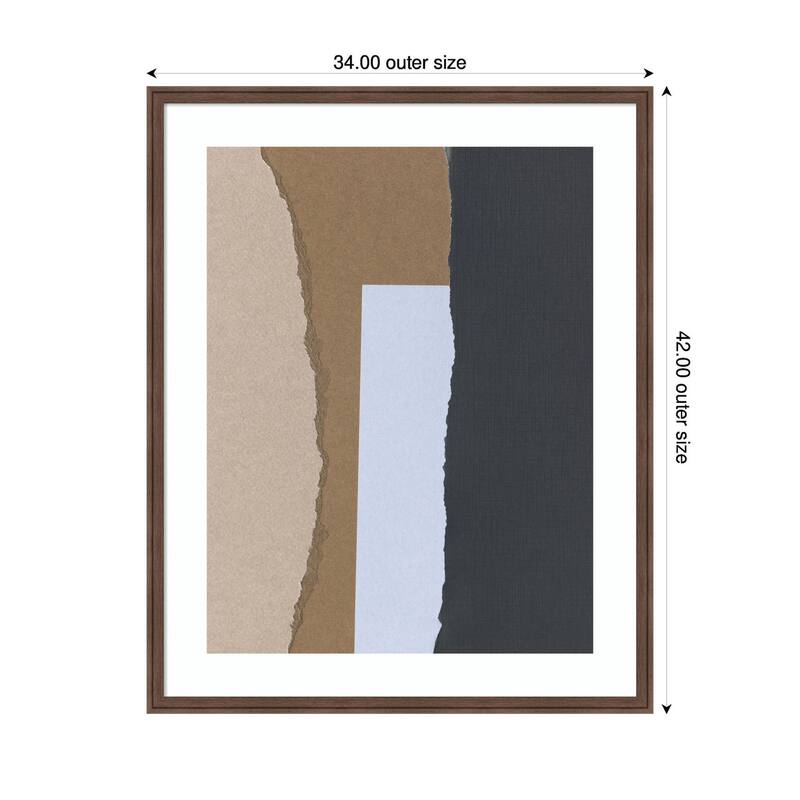 Kate and Laurel Torn Paper No3 by Mareike Bohmer Framed Wall Art Print