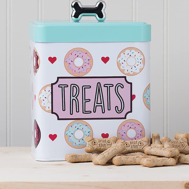 Amici Pet Barkers Dozen Metal Treats Canister - 96 oz.