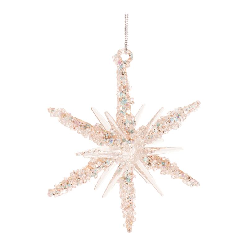 Beaded Glass Star Ornament (Set of 6) - N/A