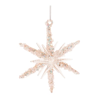 Beaded Glass Star Ornament (Set of 6) - N/A