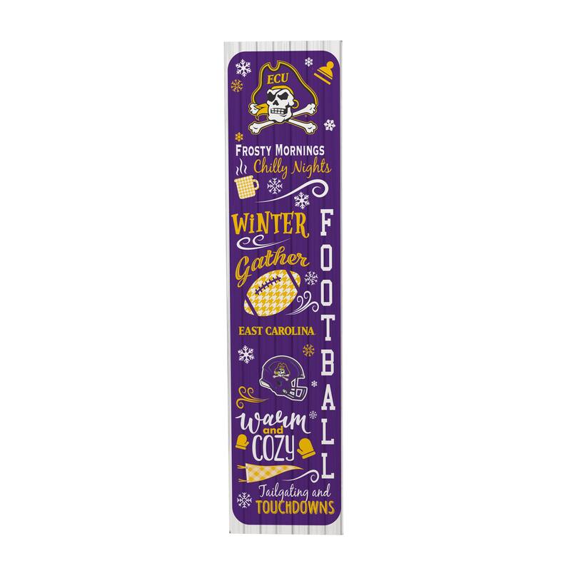 47" Double Sided Seasonal Porch Leaner, East Carolina University - 47" x 11.25"