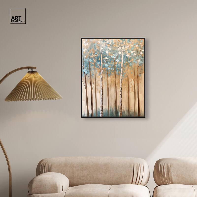Birch Grove Radiance Canvas by Art Remedy
