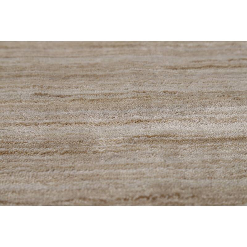 Striped Camel Gabbeh Oriental Square Rug Handmade Wool Carpet - 9'11" x 9'7"