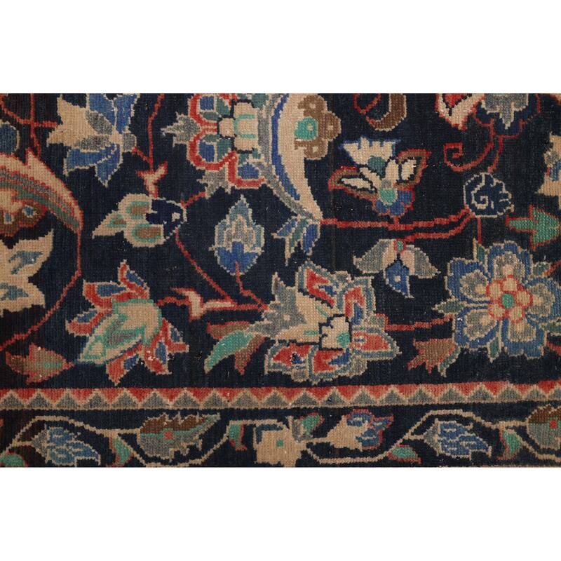 ECARPETGALLERY Hand-knotted Antalya Vintage Navy Wool Rug - 6'5 x 10'0