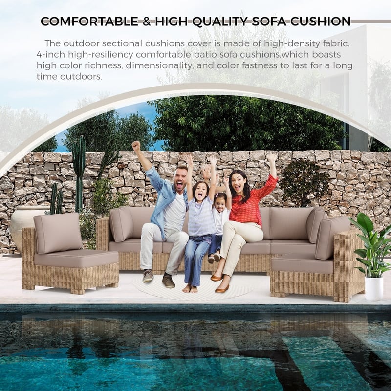 14 Piece Outdoor Furniture Replacement Cushions,Patio Seat Cushions