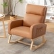 preview thumbnail 23 of 171, HOMYKA 28" Wide Rocking Chair for Nursery with Solid Wood Leg