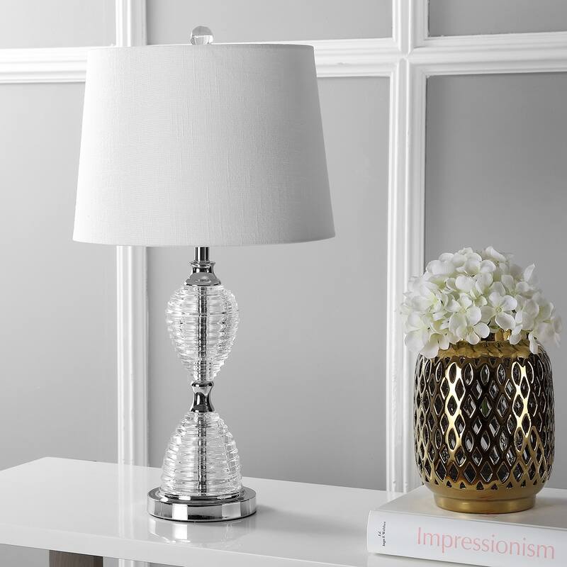 Bella 24" Crystal LED Table Lamp, Clear (Set of 2) by JONATHAN Y