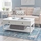 preview thumbnail 1 of 4, Linon Jowin White Wood 2 Drawer Coffee Table White