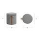 preview thumbnail 8 of 7, Brandy 14" Round Upholstered Storage Ottoman with Leather Accent
