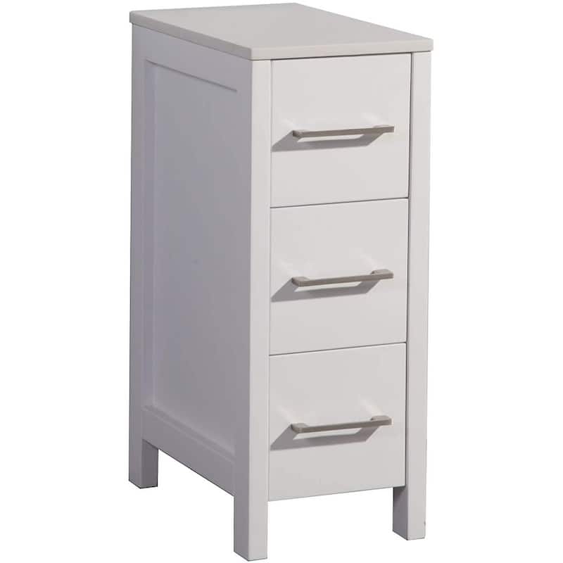 Vanity Art 12-Inch Bathroom Vanity Cabinet 3 Drawer Side Storage Organizer Freestanding Single Vanity Bedroom/Bathroom/Entryway
