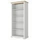 preview thumbnail 8 of 22, Wood Bookcase 5 Shelf Corona Collection | Furniture Dash White