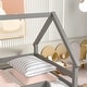 preview thumbnail 14 of 22, Elegant Twin over Twin Loft Bed with Roof Design, Safety Guardrail and Ladder, Solid Construction & Versatility Galore, White