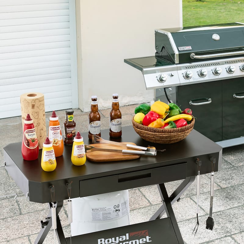 Royal Gourmet GD3701 Portable Collapsible Grill Stand, Black
