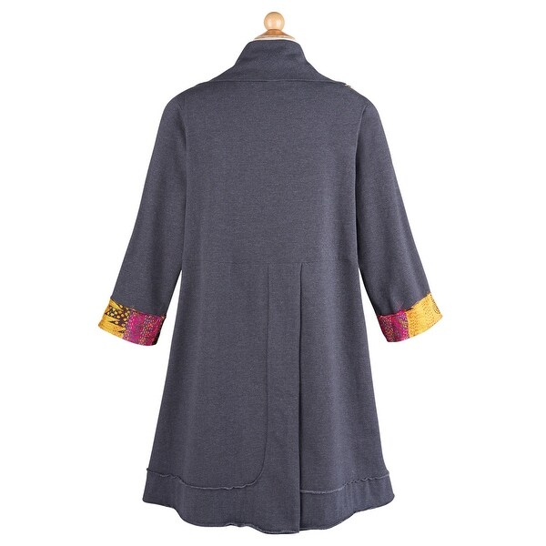 designer long dress with open front jacket