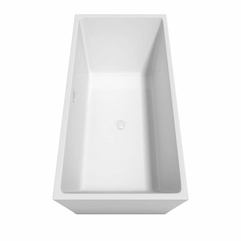 Wyndham Collection Sara 67" Freestanding Soaking Tub with Tub Filler