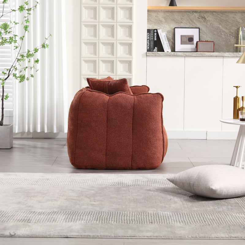 Roomfitters Soft Beanbag Chair with High Resilience Foam Core – Comfortable Square Recliner Sofa for Gaming, Watching TV