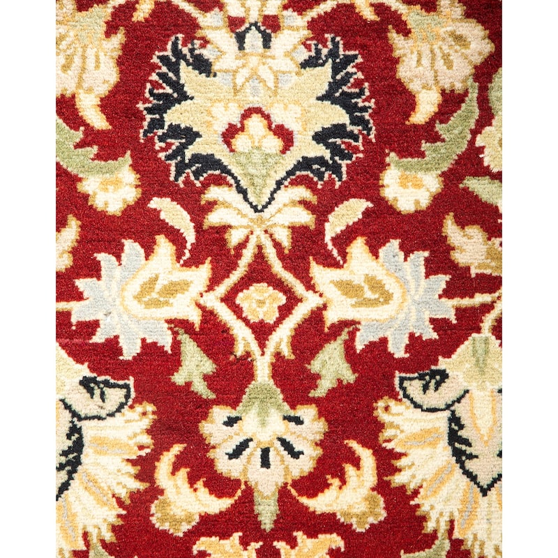 Overton Hand Knotted Wool Vintage Inspired Traditional Mogul Orange Area Rug - 4 x 6