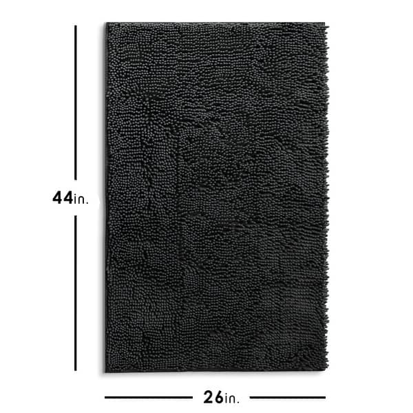 dimension image slide 21 of 34, Hearth & Harbor Non-Slip Super Plush Chenille Bathroom Rugs