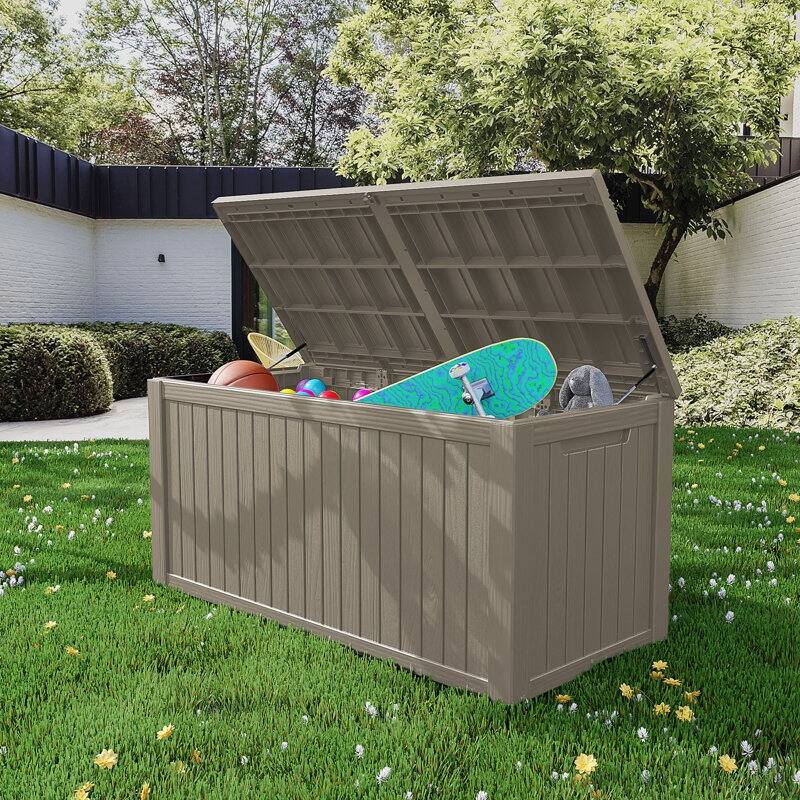 Outdoor Patio Storage Resin Lockable Deck Box