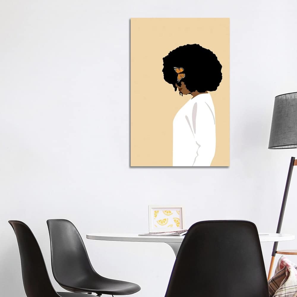 iCanvas "Afro Girl With Butterfly" by Tysee Ciage Canvas Print