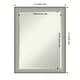 preview thumbnail 95 of 103, Beveled Bathroom Wall Mirror - Elegant Frame Outer Size: 21 x 27 in - Elegant Brushed Pewter Narrow