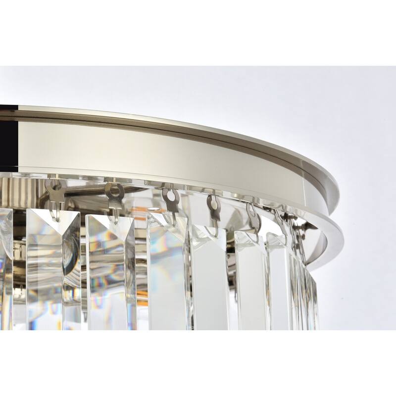 Royce Edge 6-Light Polished Nickel Flush Mount