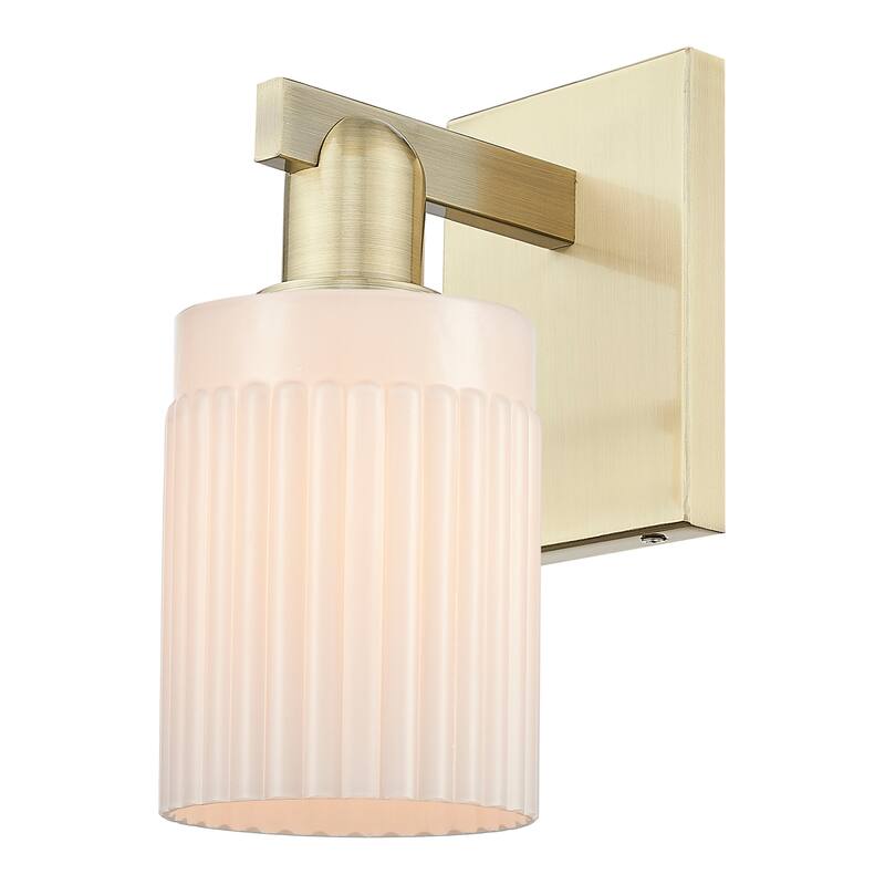 Innovations Lighting 716-1W-11-5 Hadley Sconce Hadley 11" Tall Wall - Antique Brass / Matte White
