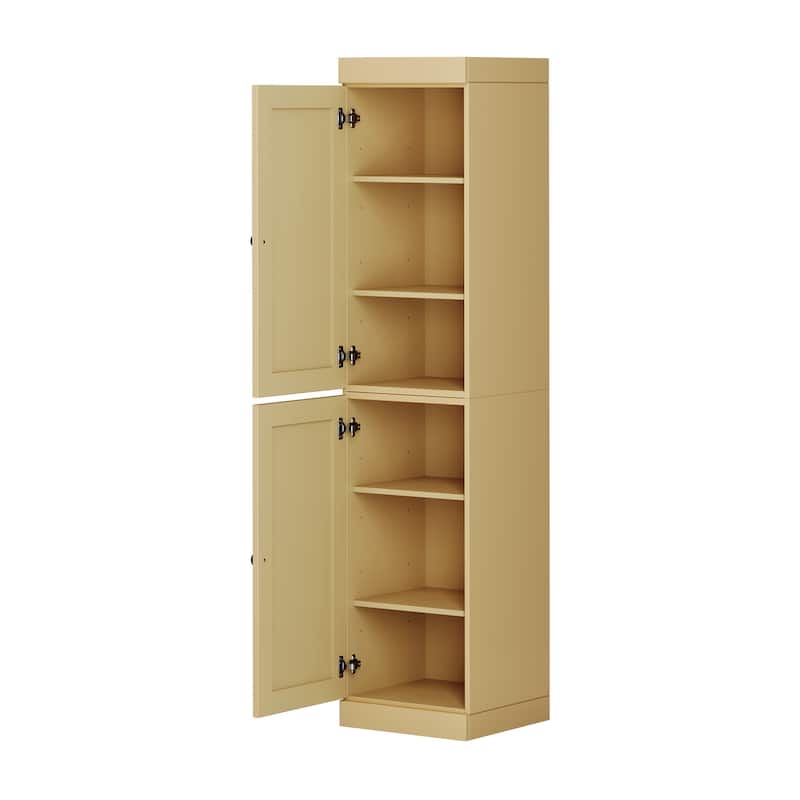 Palace Imports 100% Solid Wood 16.5" Kitchen Pantry Cabinet with Shaker Doors and Adjustable Shelves