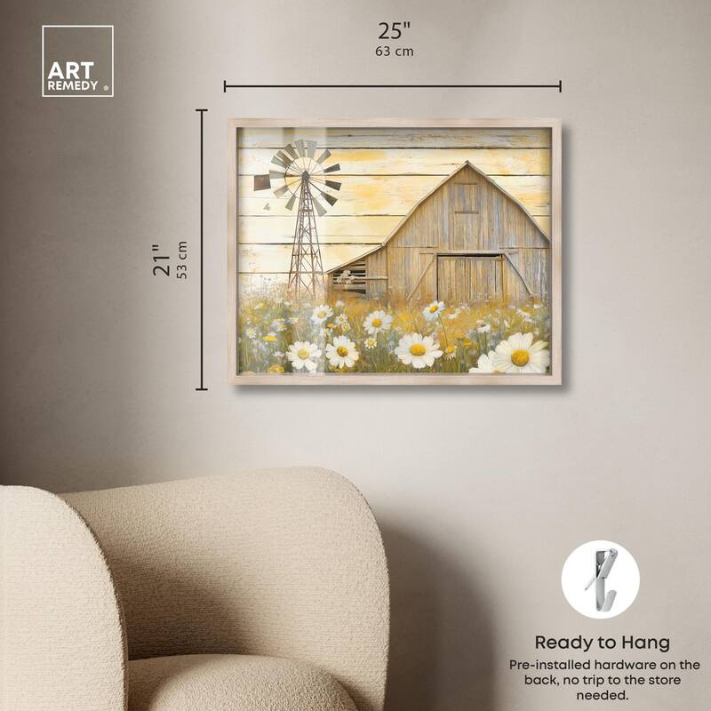 Old Windmill Shadowbox by Art Remedy
