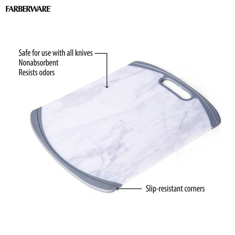 Farberware Set of 2 Marble Cutting Boards - 11 in x 14 in