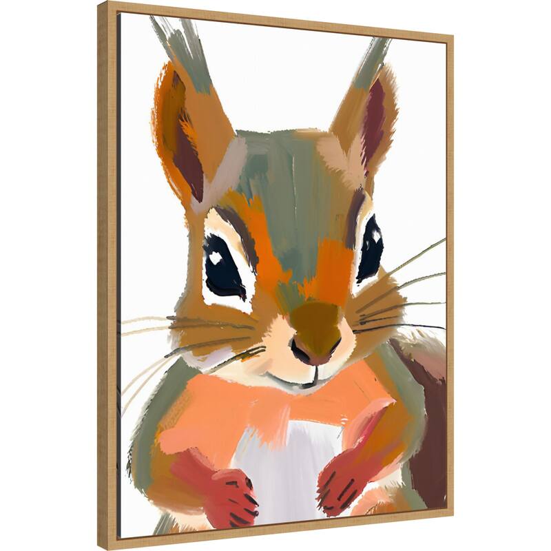 Squirrel by Ohkimiko Framed Canvas Wall Art