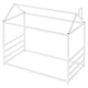 preview thumbnail 4 of 10, House Platform Twin Bed with Roof and Chimney Design, Sturdy Metal Frame