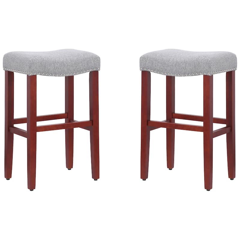 Jameson Upholstered Polyester Cherry 29 Inch Bar Stool (Set Of 2)