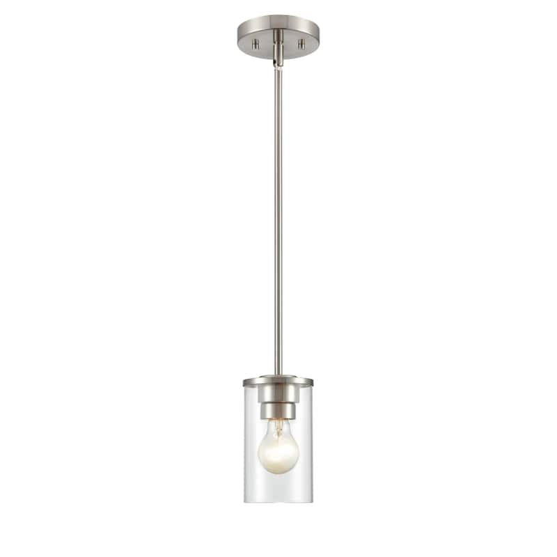 Millennium Lighting Verlana 1 Light Pendant Fixture in Multiple Finishes with a Clear Glass Shade