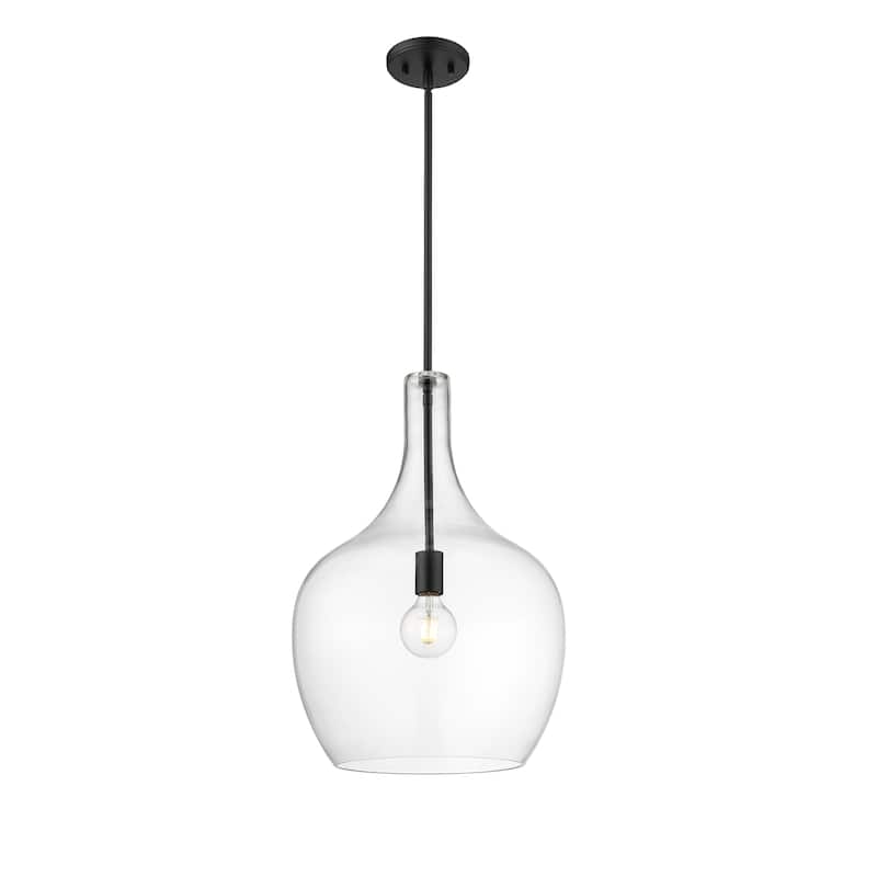 Lamara 1-Light Pendant Light - Matte Black - 15
