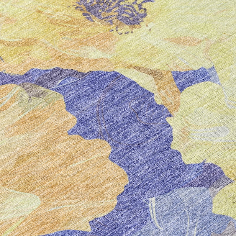 HomeRoots Floral Transitional Rectangle Outdoor Rug