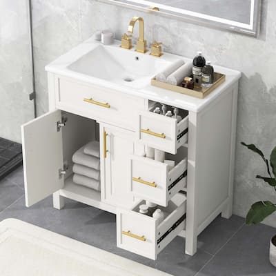 36" Bathroom Vanity with Sink Top