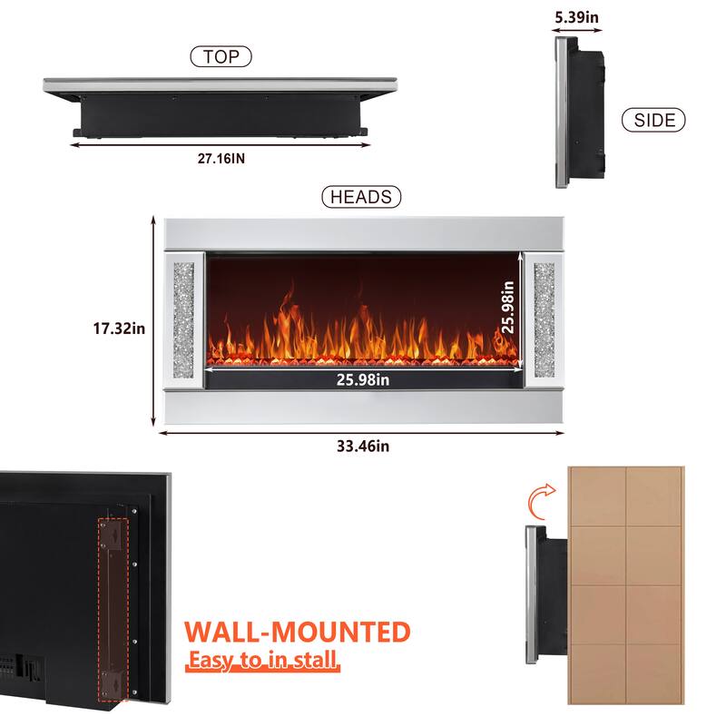 SHYFOY Modern Electric Fireplace