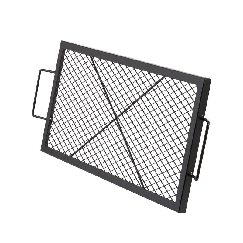 Anmytek X Marks Fire Pit Grill Grate with Handle 32 Inch